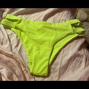 Neon yellow bikini bottoms